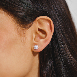 <span class=keywords><strong>Pendientes</strong></span> de Lujo con Moissanita de 1ct VVS, Plata de Ley 925, Diseño de Flor con Halo de Diamantes, para <span class=keywords><strong>Hombre</strong></span> y Mujer, con Certificado GRA - Product Image 3