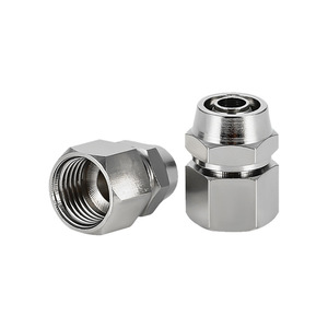 Connecteur de tuyau pneumatique rose, filetage interne en cuivre nickelé, raccord droit 6 8 10mm - Product Image 1
