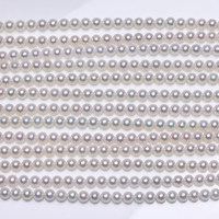 Collier semi-fini de haute qualité en perles d'eau douce naturelles rondes de 5 mm pour la décoration des ongles