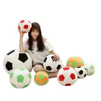 Kreativer Ball Plüsch tier hersteller, der kunden spezifisches Logo kunden spezifisches Plüsch tier Boy Gift World Cup Fußball puppe verarbeitet