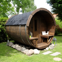 Sauna à vapeur extérieur en cèdre de 8 pieds pour 6 personnes avec une puissance de 6 kW pour une utilisation en villa