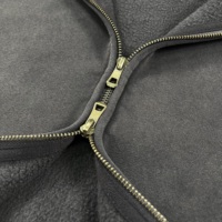 Sudadera con capucha unisex con cremallera, estilo Wasteland, desgastada, con bordado 3D, 100% algodón, ecológica, oversize, para otoño e invierno