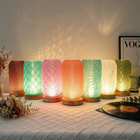 Lampe de chevet USB rechargeable à intensité variable avec contrôle tactile, design vase floral, pour hôtel, chambre et ambiance salon