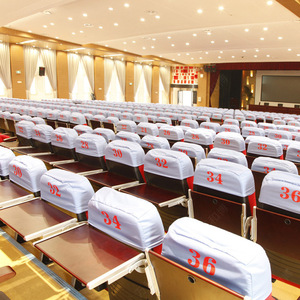 เก้าอี้ประชุม Manwa Expo รุ่น HB501 สีแดง แบบเรียงแถว สำหรับโรงเรียน พร้อมที่วางแขน - Product Image 1