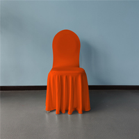 Housse de chaise de banquet de luxe blanche extensible en Spandex/Polyester/Satin, durable, réutilisable, confortable, lavable, taille personnalisable