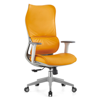 Passé BIFMA chaise de bureau en cuir de luxe gris cadre arrière pivotant chaise de patron plus large meubles d'appui-tête