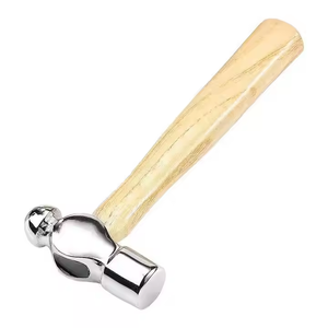 Mini Martillo Multifunción de Cabeza Redonda de Acero con Mango de Madera Cromado para Proyectos de Bricolaje - Product Image 2
