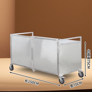 Carrito de Venta Plegable de Acero Inoxidable Easy Store con Doble Asa y Gran Capacidad para Snacks, Comida y Papas Fritas, 4 Ruedas, Personalizable - Product Image 2