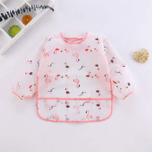 Nuovo Bavaglino Impermeabile per Bambini Sunnuo Personalizzato all'Ingrosso Stampato di Alta Qualità Riutilizzabile Facile da Pulire con Maniche Lunghe - Product Image 6