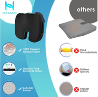 Coussin de siège en gel confort-Assis toute la journée-Bas du dos, coccyx coccyx douleur sciatique soulagement-coussin de siège ergonomique pour voiture