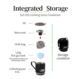 <span class=keywords><strong>BRS</strong></span> 61 Camping Pot <span class=keywords><strong>Réchaud</strong></span> Avec Échangeur De Chaleur Portable Cuisinière À Gaz À Brûlure Rapide Tasse À Café Four Randonnée Camp Brûleur - Product Image 5