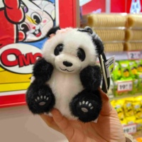 Gantungan Kunci Panda Lucu Realistis, Boneka Hewan Lembut dengan Detail Cakar, Aksesoris Tas Kawaii untuk Hadiah Anak dan Perempuan