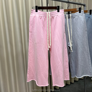 XINSHENG Fabricant – Pantalon de survêtement ample en coton éponge, coupe large, longueur trois-quarts, pour <span class=keywords><strong>homme</strong></span> - Product Image 2
