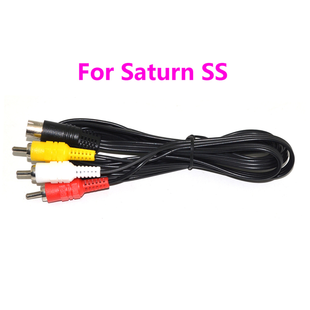 1.8m Audio Video AV Cable for Saturn SS Audio Video AV Cord Cable 3RCA Converter Wire for Speaker CD DVD