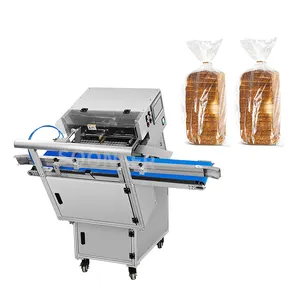 Máquina de embalagem de pão, fácil de operar, semi auto, saco de plástico, torção