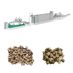 Ligne de production automatique continue de nourriture pour animaux de compagnie en acier inoxydable, ligne d'extrusion de croquettes pour chiens à double couleur, moteur PLC - Product Image 5