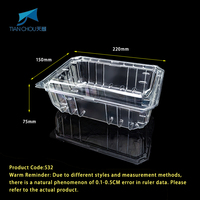 Conteneurs d'emballage alimentaire rectangulaires en plastique PET de qualité alimentaire jetables, vente en gros d'usine, pour gâteaux, salades, pains, pâtisseries, avec couvercle scellé