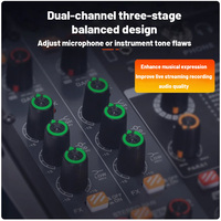 Console de mixage audio OTG portable 4 canaux en métal et plastique pour diffusion en direct sur téléphone portable, carte son professionnelle, table de mixage pour la maison