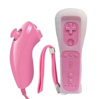 Accesorios para Juegos, Control Remoto 2 en 1 con Nunchuk, Funda de Silicona y Correa para la Muñeca para Consola Wii