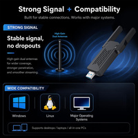Tarjeta de Red Inalámbrica USB 5G de Doble Banda, Router de 300Mbps, Receptor de Señal para Computadora y TV, Externo para Laptop
