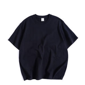 2024 vente chaude lourd hommes coton T-Shirt OEM logo décontracté blanc couleur unie T-Shirt hommes col rond T-Shirt - Product Image 3