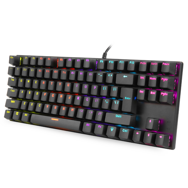 Custom Logo 87 Keys RGB Mechanical Gaming Keyboardo Multi-language Mini Custom PC RGB Mechanical Keyboards