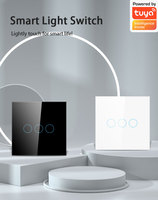 XZJ 1/2/3 Gang estándar de la UE WiFi Control remoto Tuya App Timer función perfecta inalámbrica Smart Home Switches