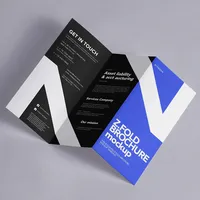 Brochure pliée en trois, impression offset sur mesure, vente en gros OEM - Carton écologique et papier kraft pour affichage publicitaire