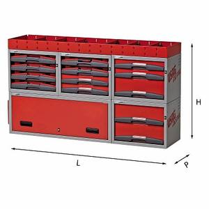 Armario de Herramientas 5006 E15 Rojo Metálico con Cajones y Puertas para Uso en Taller - Product Image 1