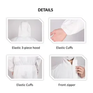 Custom Safety Coverall Microporous Breathable Film Disposable Coverall Non Woven Protective Coverall