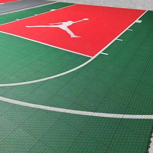 Cancha de Baloncesto para Patio Trasero de 20 x 25 Pies, Tamaño Personalizado, Baldosas Enclavables de PP/Goma, Piso Modular Temporal para Actividades, Resistente a Impactos - Product Image 3