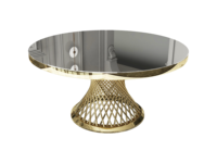 Table de réception de mariage de luxe avec plateau en verre rond de 150 cm, 160 cm, 180 cm pour événements et fêtes