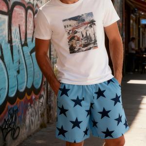 Pantalones Cortos Deportivos para Hombre al por Mayor, Pantalones Cortos de Muay Thai Blancos y Negros a Cuadros, Pantalones Cortos Deportivos para Tenis, Baloncesto, Gimnasia - Product Image 2