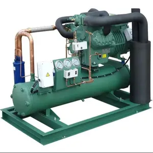 Water Cooled Condensing Unit with Piston Compressor for -20~-15 Degree Meat Fish Seafood Cold Storage