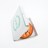 Caja de Pizza Corrugada Desechable Ecológica con Logotipo Personalizado para Restaurante, con Laminado Mate y Relieve