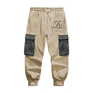 Top Selling Casual Contrast Color China Trousers Men High Streetwear Cargo Pants