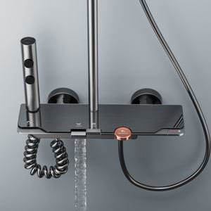 Ensemble <span class=keywords><strong>de</strong></span> pomme <span class=keywords><strong>de</strong></span> douche carrée moderne en laiton brossé noir, système <span class=keywords><strong>de</strong></span> douche mural pour salle <span class=keywords><strong>de</strong></span> bain, robinets, douche <span class=keywords><strong>de</strong></span> <span class=keywords><strong>pluie</strong></span>, jet doux, économie d'<span class=keywords><strong>eau</strong></span> - Product Image 4