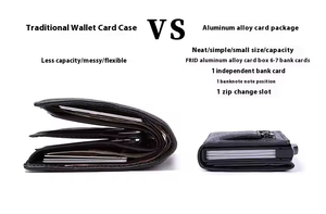 กระเป๋าสตางค์หนังแท้สไตล์ Normcore/Minimalist พร้อมช่องใส่บัตรเครดิต RFID ป้องกันการโจรกรรม - Product Image 3