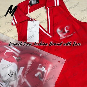 Body da <span class=keywords><strong>donna</strong></span> <span class=keywords><strong>sexy</strong></span> con logo personalizzato, scollatura sulla schiena, stampa leopardata rossa, modello halter, <span class=keywords><strong>tuta</strong></span> intera estiva aderente a pantaloncino - Product Image 5