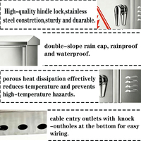 Caja de Distribución de Bajo Voltaje Impermeable, Caja de Distribución de Acero Inoxidable Reforzada, Caja de Distribución Electrónica para Exteriores