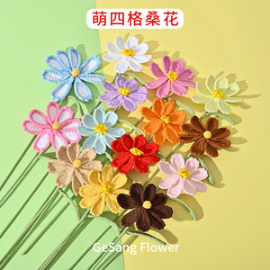 Flores Artificiales de Seda Tejidas a Mano, <span class=keywords><strong>Sansevieria</strong></span> de Cuatro Pétalos, Decoración para el Hogar, Coloridas, en Oferta - Product Image 2