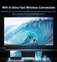 Projecteurs portables DLP Android 11 LED à courte focale avec WiFi 5G, batterie intégrée et mise au point manuelle pour home cinéma