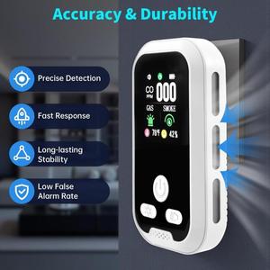 5-in-1 plug-in פחמן חד-חמצני & גז לחות גלאים גיבוי לסוללה דירה RV-אזעקות אישיות לבטיחות - Product Image 5