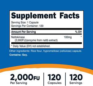 OEM Label pribadi Natural Health <span class=keywords><strong>Supplement</strong></span> Nattokinase Capsules - Product Image 2