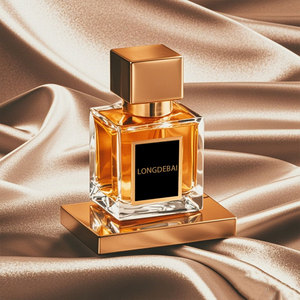Botella de Perfume de Vidrio de Lujo Personalizada, Botellas de Perfume Transparentes con Atomizador, 50ml 100ml, Botella de Perfume Cuadrada de Vidrio Vacía con Tapa Dorada - Product Image 3