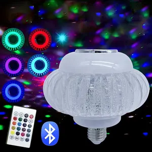 New LED RGB Lantern Music Light E27 Lantern Crystal Music Bulb Colorful Wireless Music Playing speaker lamp With Remote Control