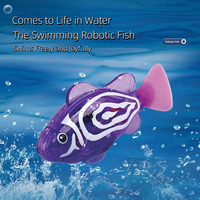 Yaxin Jouets de bain interactifs pour aquarium, poissons robots colorés, étanches, qui s'activent dans l'eau et qui brillent pour les enfants