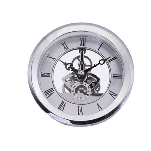 103mm silver and gold skeleton clock inserts skeleton clock movement