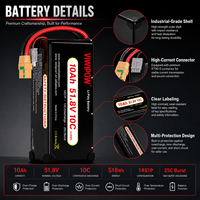 Baterai Drone LiPo 51.8V 10Ah 518Wh 14S1P 10C Khusus untuk Drone Pertanian, Drone Pemetaan, dan Drone Inspeksi UAV