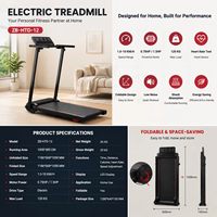 Tapis de marche pliable 2-en-1 avec poignée, gain de place, pour bureau à domicile, machine de course électrique silencieuse, moteur 1.5HP, écran LED